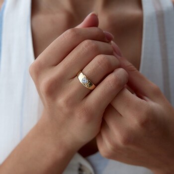 Kalp Taşlı Yüzük - Cemart (1)