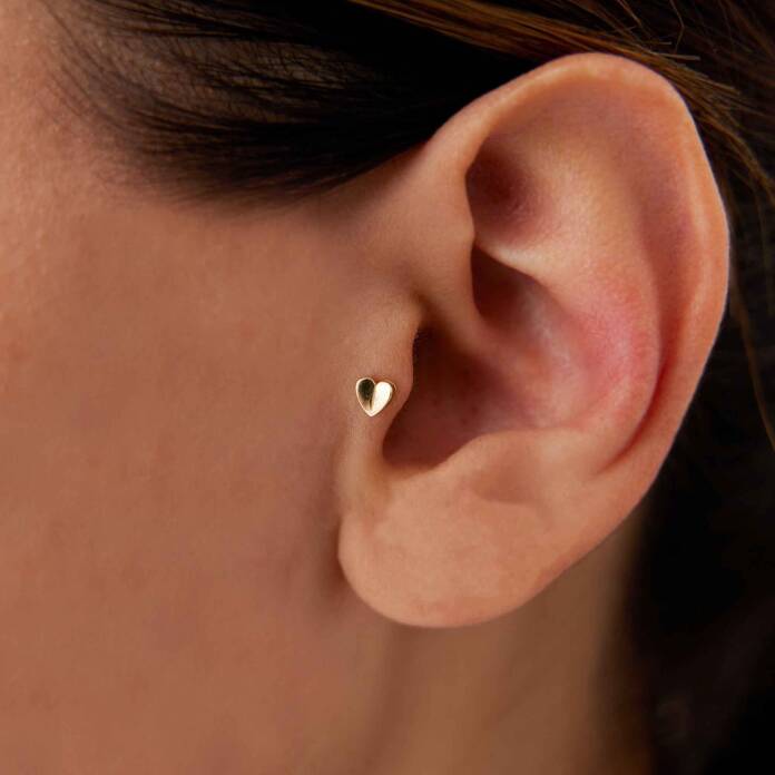Kalp Tragus Piercing - 1