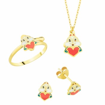 Kalp Tutan Bunny Çocuk Seti - Melike