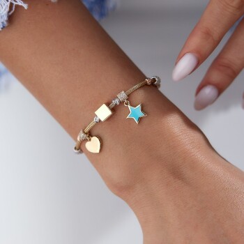 Kalp ve Yıldız Charm Bileklik - Konyalı Halil (1)