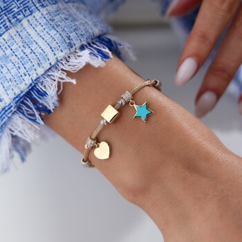 Kalp ve Yıldız Charm Bileklik - Konyalı Halil