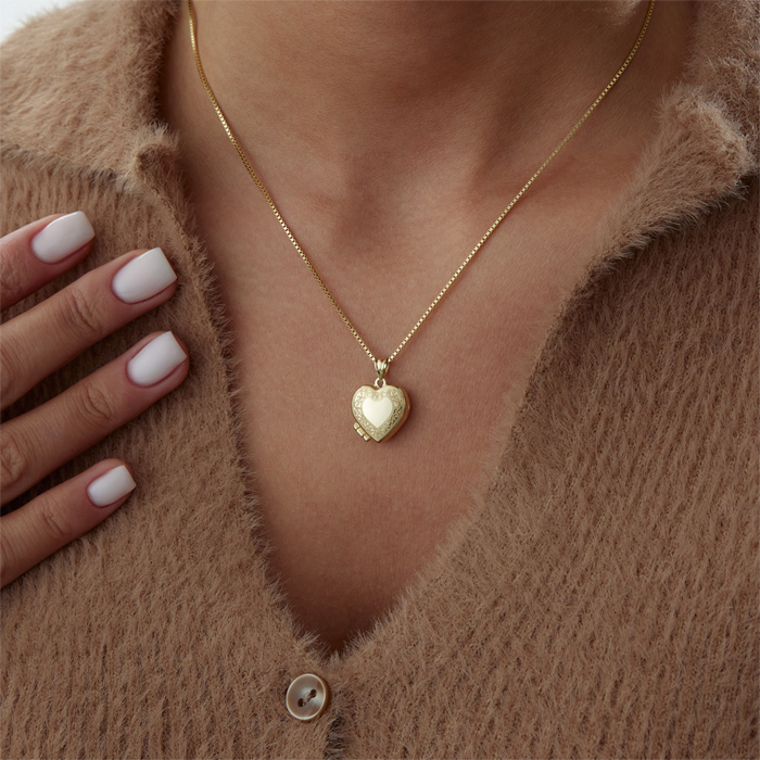 Kalp Vintage Kapaklı Kolye - Koçak (1)