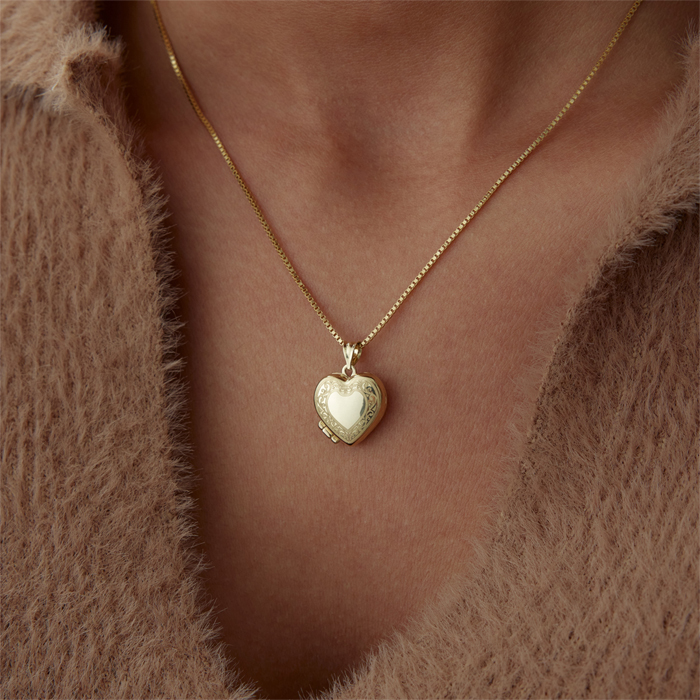 Kalp Vintage Kapaklı Kolye - Koçak