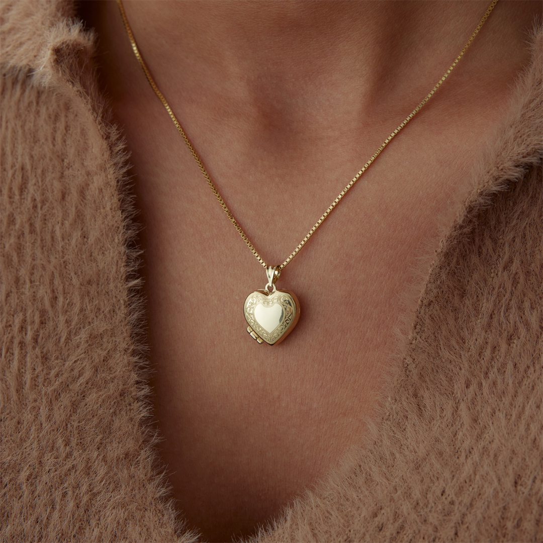 Kalp Vintage Kapaklı Kolye - 1