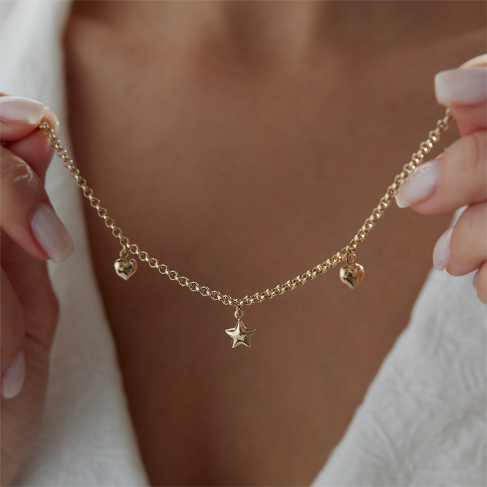 Kalp Yıldız Sallantılı Bileklik - 3