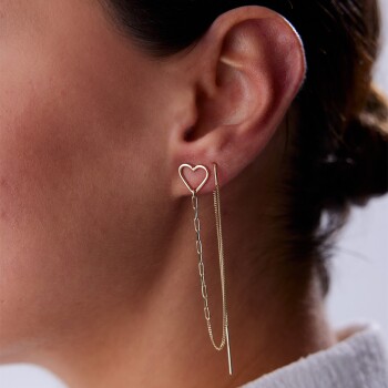 Kalpli Ataç Zincir Küpe - RİTİM