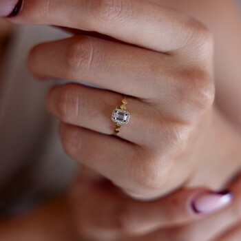 Kalpli Baget Yüzük - Oragold Orhan