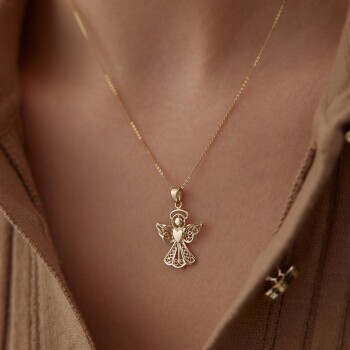 Kalpli Melek Kolye - Ador