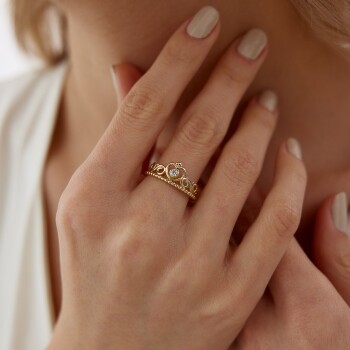 Kalpli Taç Yüzük - Mazal (1)