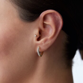 Kalpli Taşlı Küpe - 1