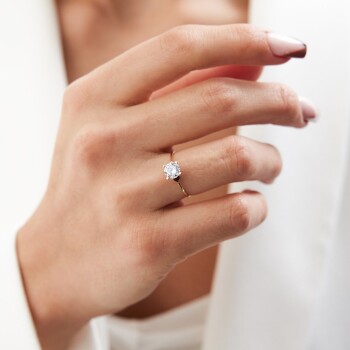 Kalpli Tektaş Yüzük - Oragold Orhan