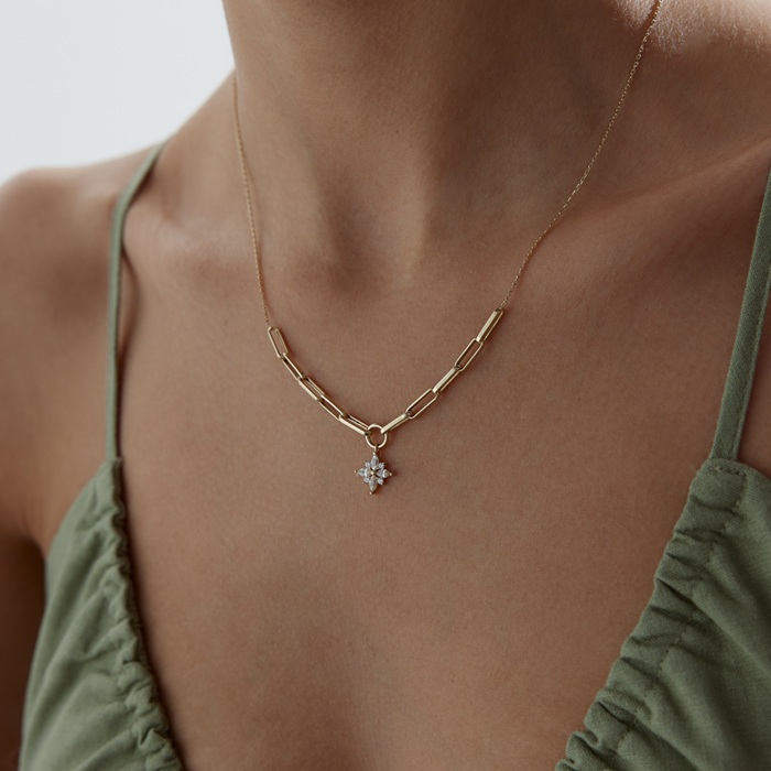 Kamelya Çiçeği Ataç Kolye - Rayna (1)