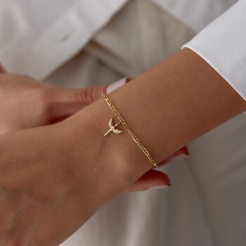 Kanatlı Kılıç Charm Bileklik - Alen