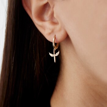 Kanatlı Kılıç Küpe - Alen