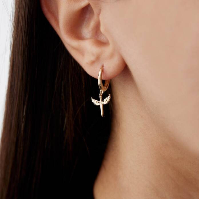 Kanatlı Kılıç Küpe - 1