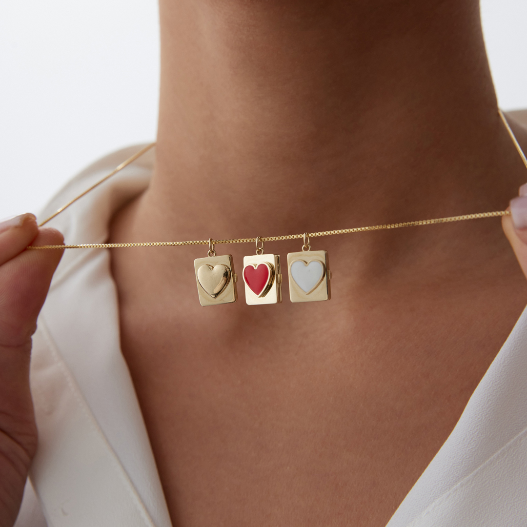 Kapaklı Kalp Kolye - 4