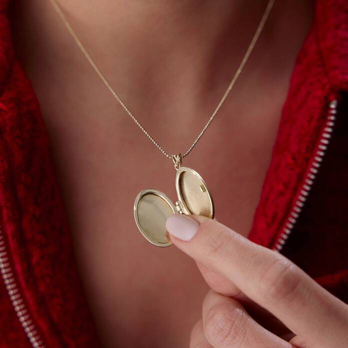 Kapaklı Oval Vintage Kolye - 2