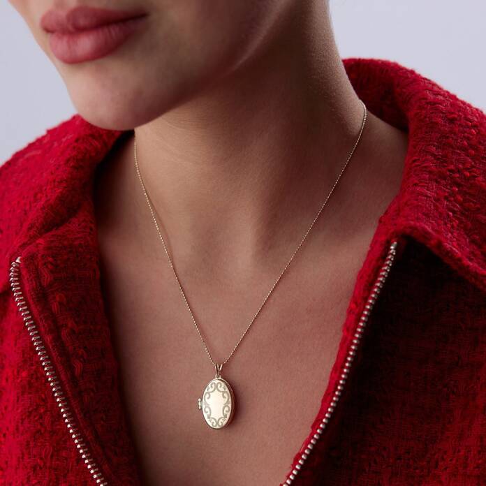 Kapaklı Oval Vintage Kolye - 3