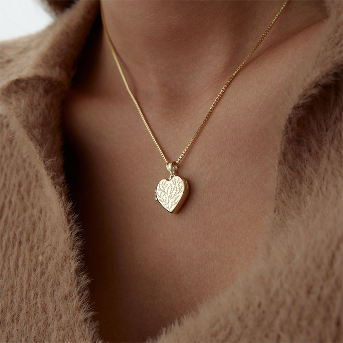 Kapaklı Sakura Kalp Kolye - Koçak (1)