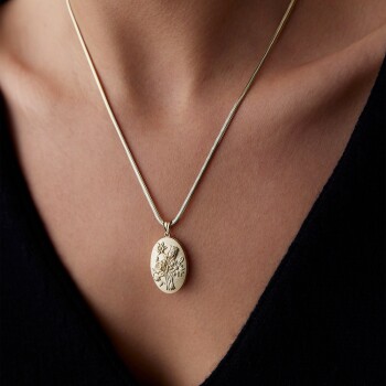 Kapaklı Vintage Madalyon Kolye - Koçak