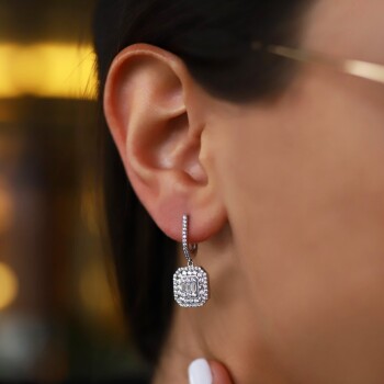 Kare Baget Küpe - Koşun