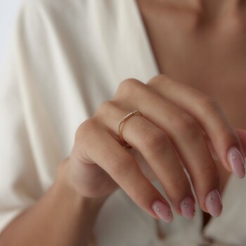 Kare Parça Yüzük - Rayna (1)