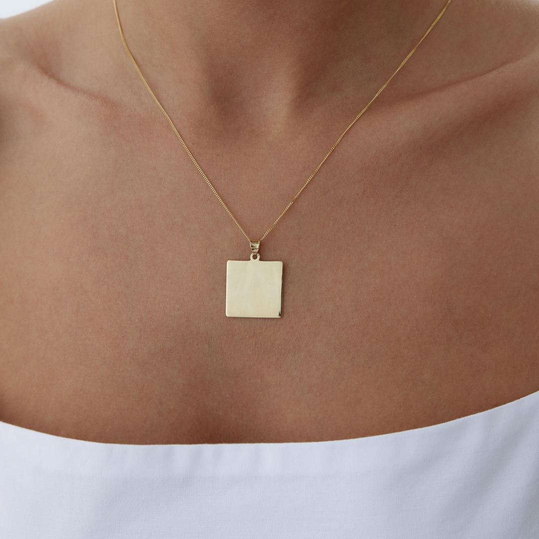 Kare Plaka Kolye - 1