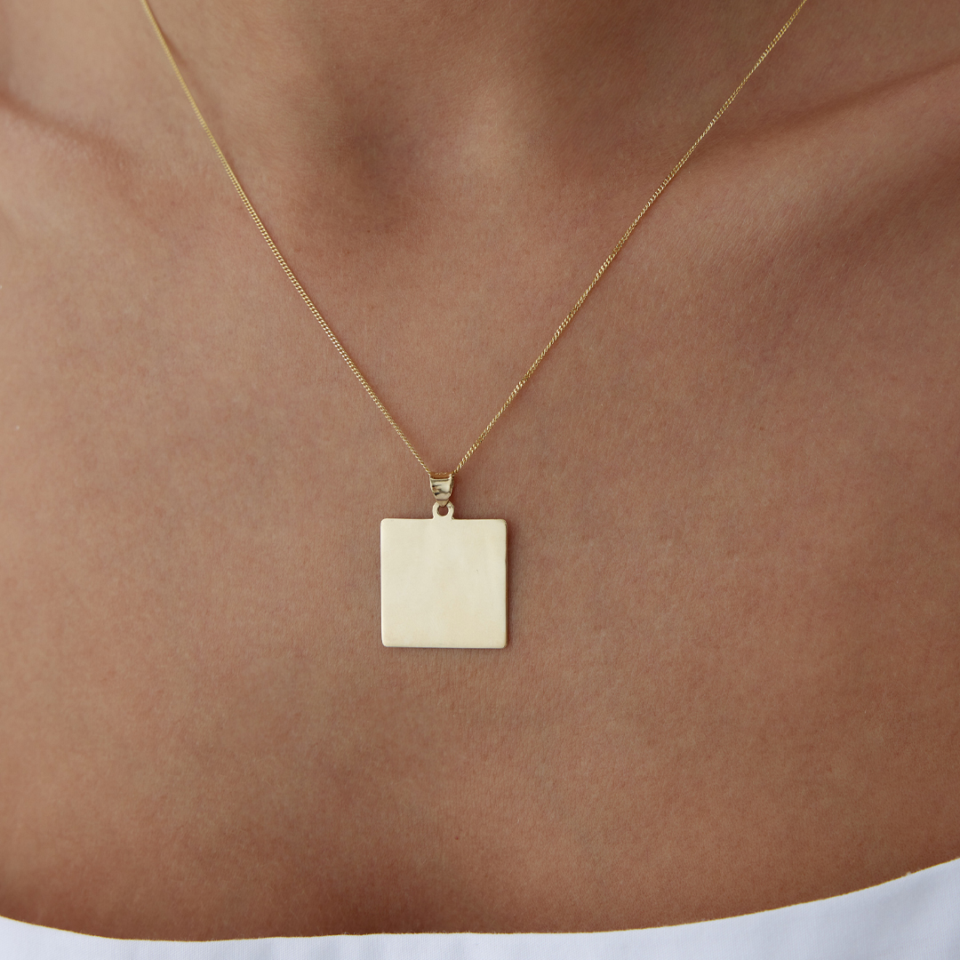 Kare Plaka Kolye - 2