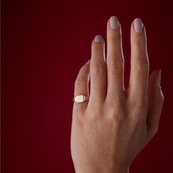 Kare Plaka Yüzük - Rayna (1)