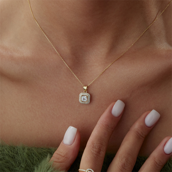 Kare Tektaş Kolye - Koçak (1)