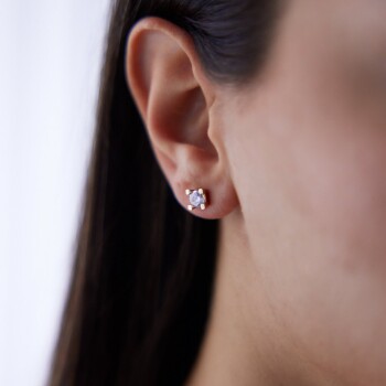 Kare Tırnak Vidalı Küpe - Osman