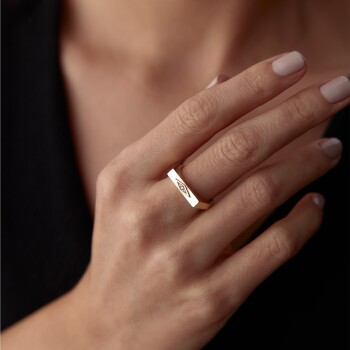 Karo Taşlı Yüzük - Rayna