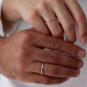 Kemik Çift Alyans - Tülay Alyans