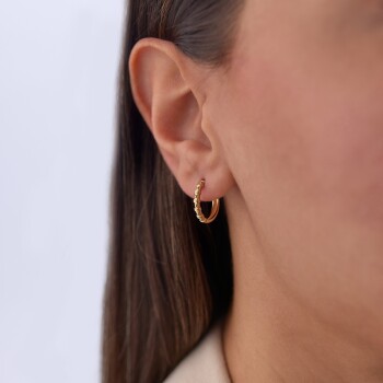 Kemik Kilit Halka Küpe - CNR