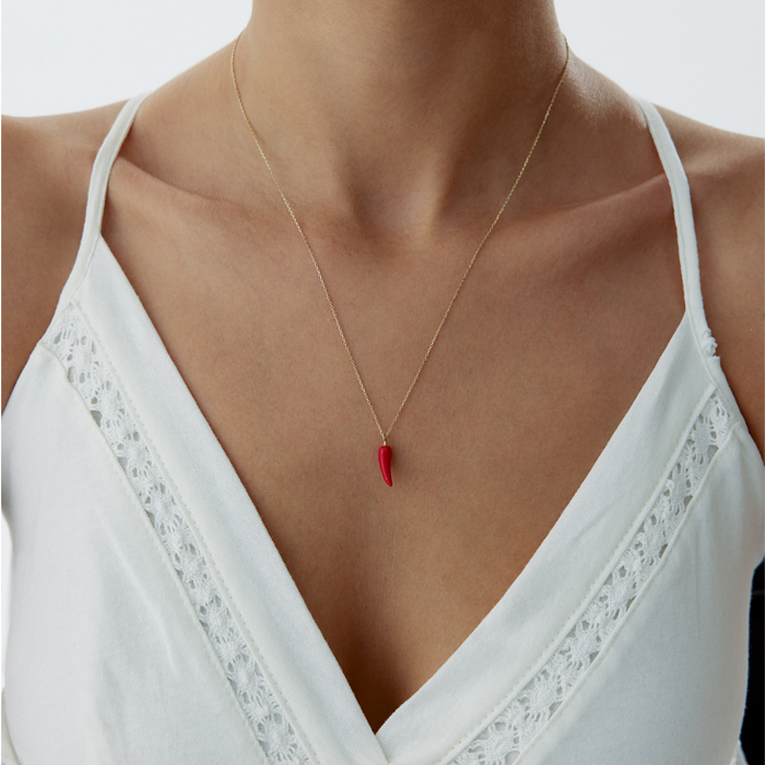 Kırmızı Biber Kolye - Rayna