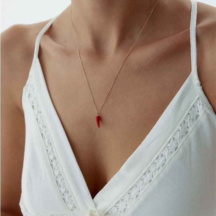 Kırmızı Biber Kolye - Rayna (1)