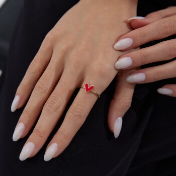 Kırmızı Kalp Yüzük - 3