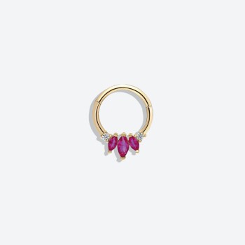 Kırmızı Markizli Helix Piercing - Alen (1)