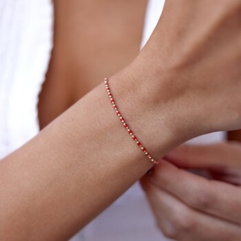 Kırmızı Mineli Golf Bileklik - Cemart