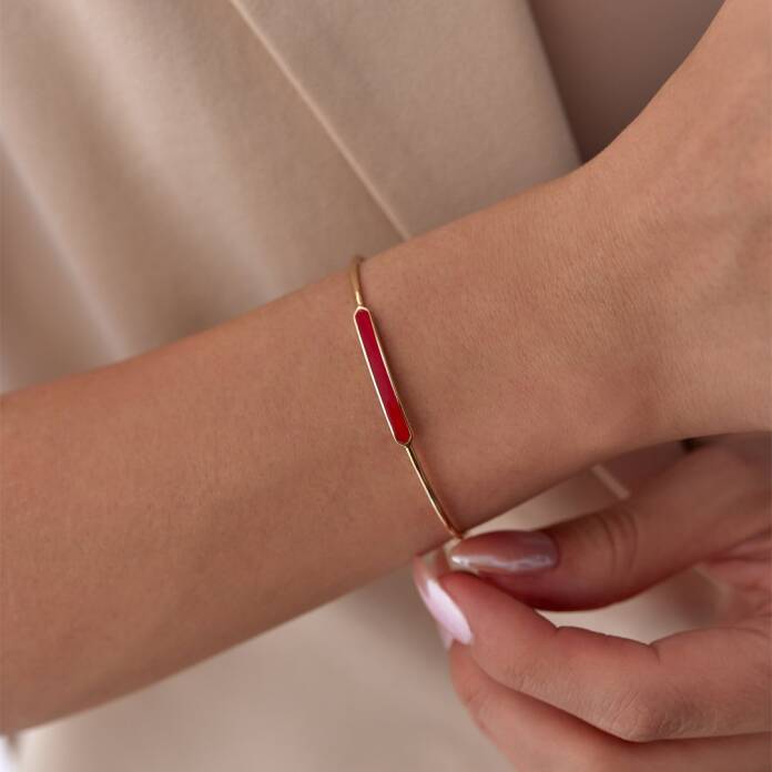 Kırmızı Mineli Tel Kelepçe - 2