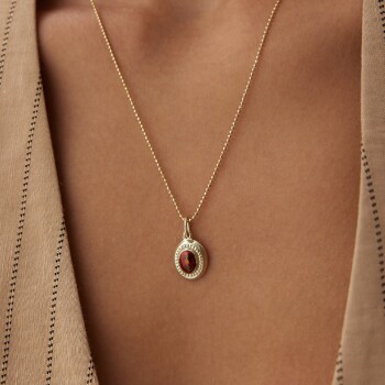 Kırmızı Payon Kolye - Uzun Hüseyin