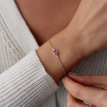 Kırmızı Taşli Bileklik - Rayna (1)