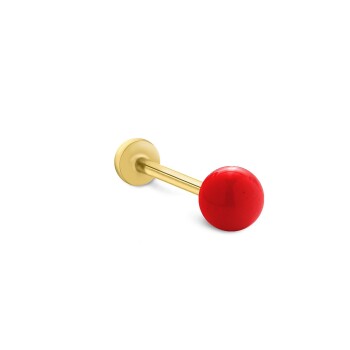 Kırmızı Top Tragus Piercing - Alen