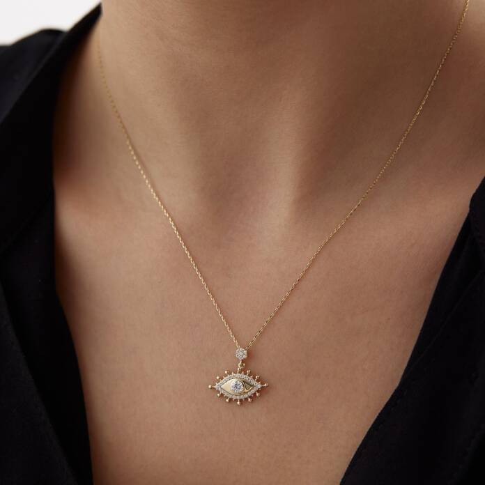 Kirpik Dail Göz Kolye - 1