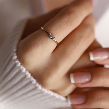 Kirpik Detay Yüzük - Alen