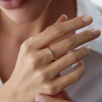 Kirpik Detay Yüzük - Alen (1)