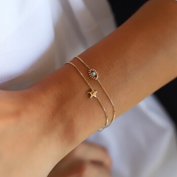 Kirpik Yıldız İkili Bileklik - Rayna (1)