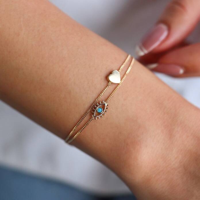 Kirpikli Kalpli İkili Bileklik - 1