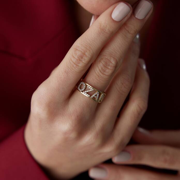 Kişiye Özel Tasarım İsim Yüzük - 3