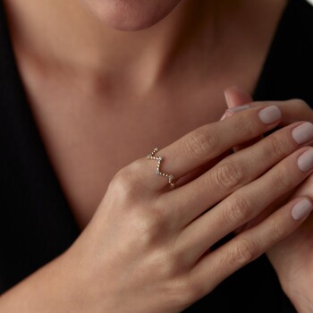 Kıvrım Top Yüzük - Rayna (1)